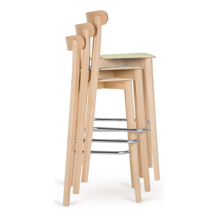 ICHO H-4420 Hocker aus Buchenholz
