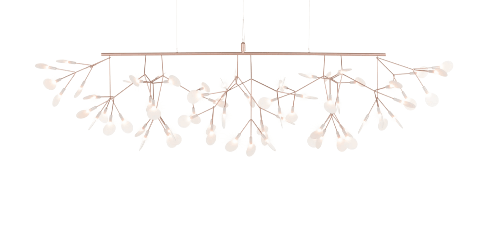 HERACLEUM III LINEAR chandelier copper Moooi Eye on Design