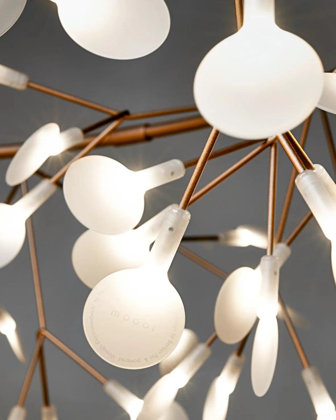 HERACLEUM III LINEAR chandelier copper Moooi Eye on Design