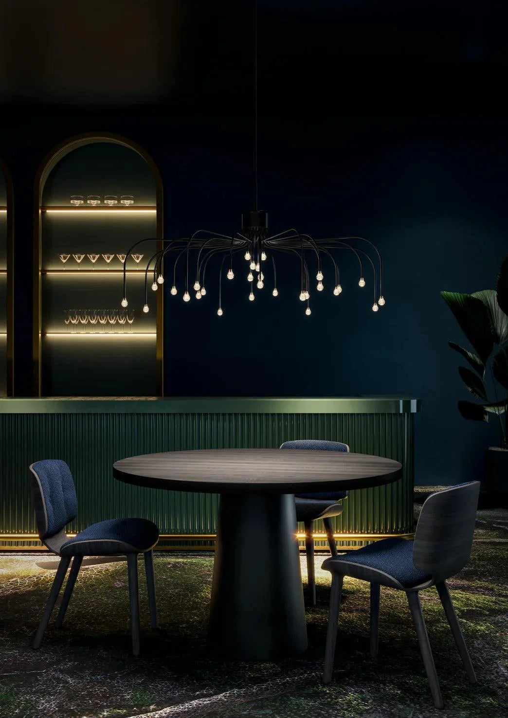 STARFALL LIGHT chandelier black Moooi Eye on Design