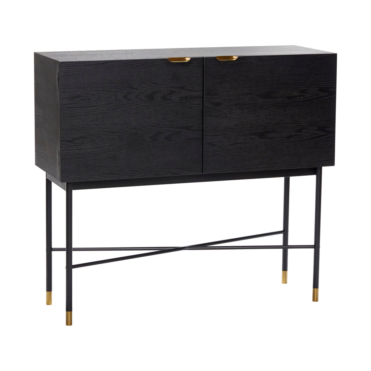 Standards are a chest of drawers that combines the features of a minimalist and functional furniture. Made of black ash wood. Brass handles break the color monotony and add elegance. It will be great as a piece of furniture for the necessary things in the dining room, living room or bedroom. He will like the spaces kept in Scandinavian and boho climate especially. It will introduce a designer supplement to them.