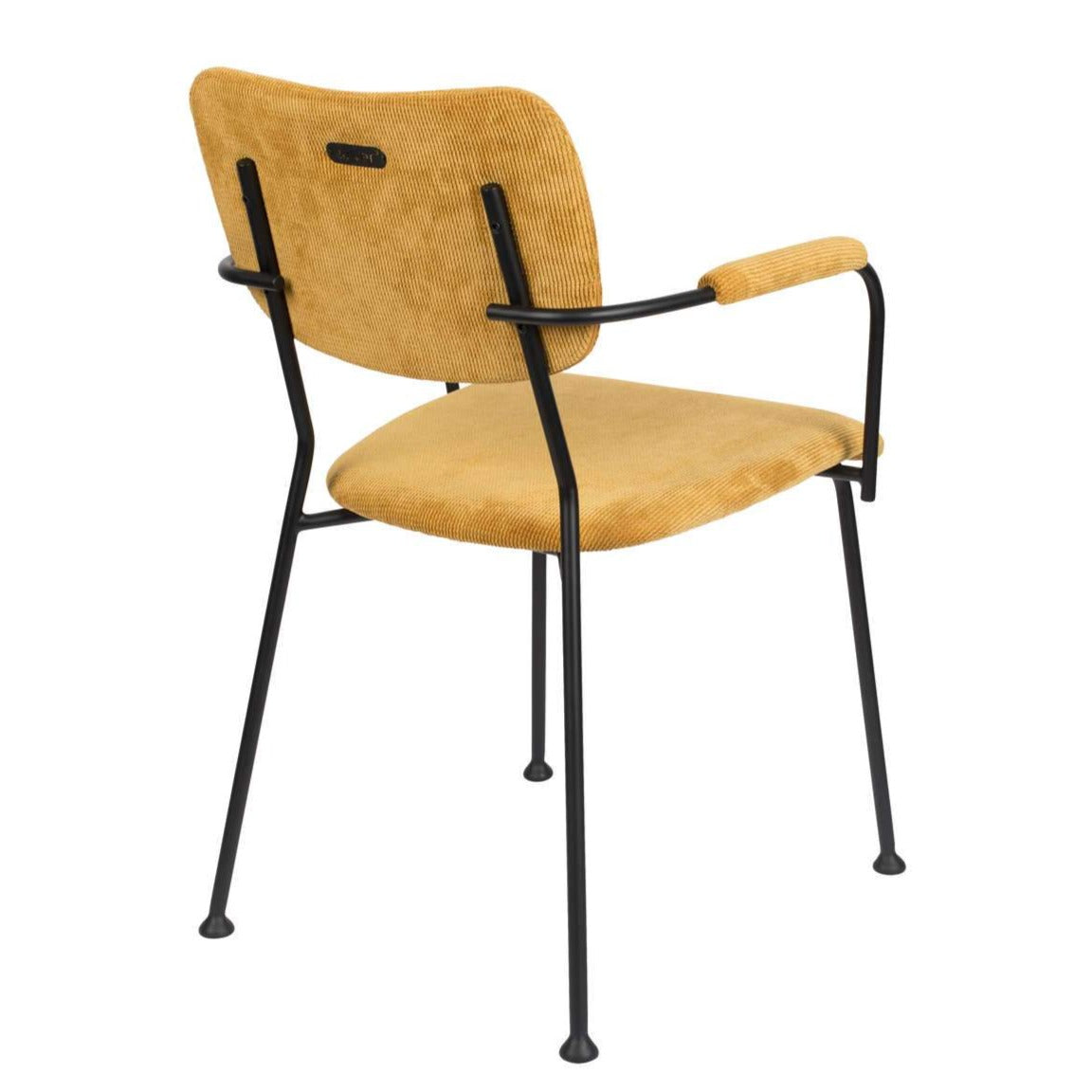 Armchair with armrests BENSON mustard, Zuiver, Eye on Design