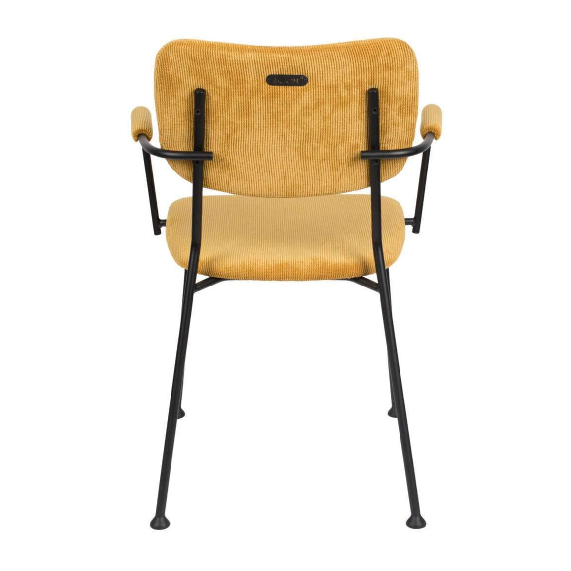 Armchair with armrests BENSON mustard, Zuiver, Eye on Design