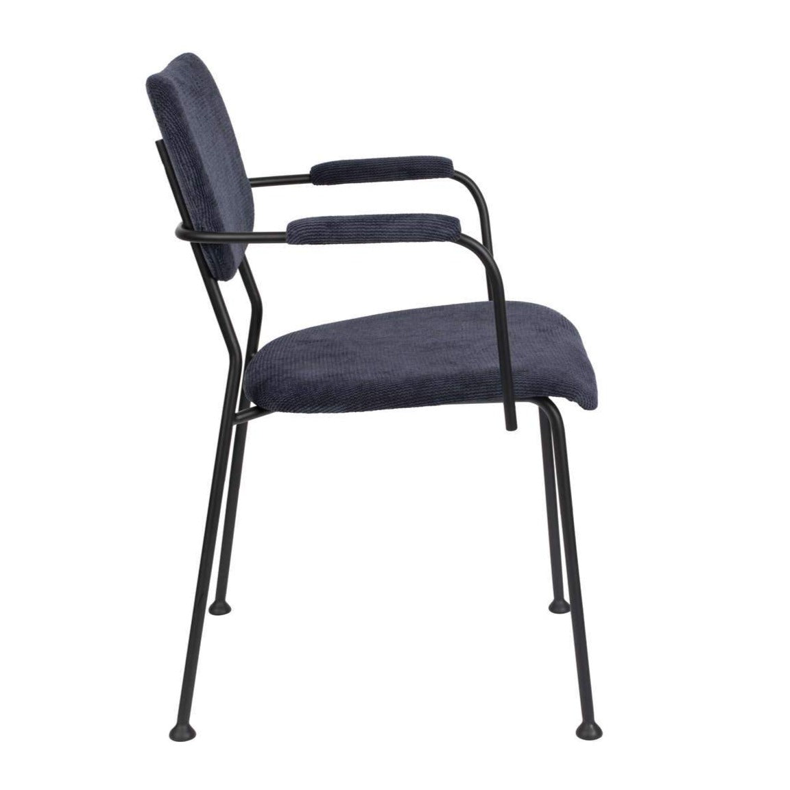 Chair with armrests BENSON navy blue, Zuiver, Eye on Design