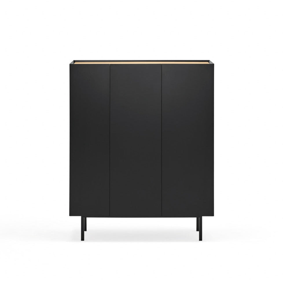 ARISTA high chest of drawers black