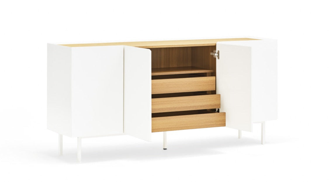 ARISTA white chest of drawers