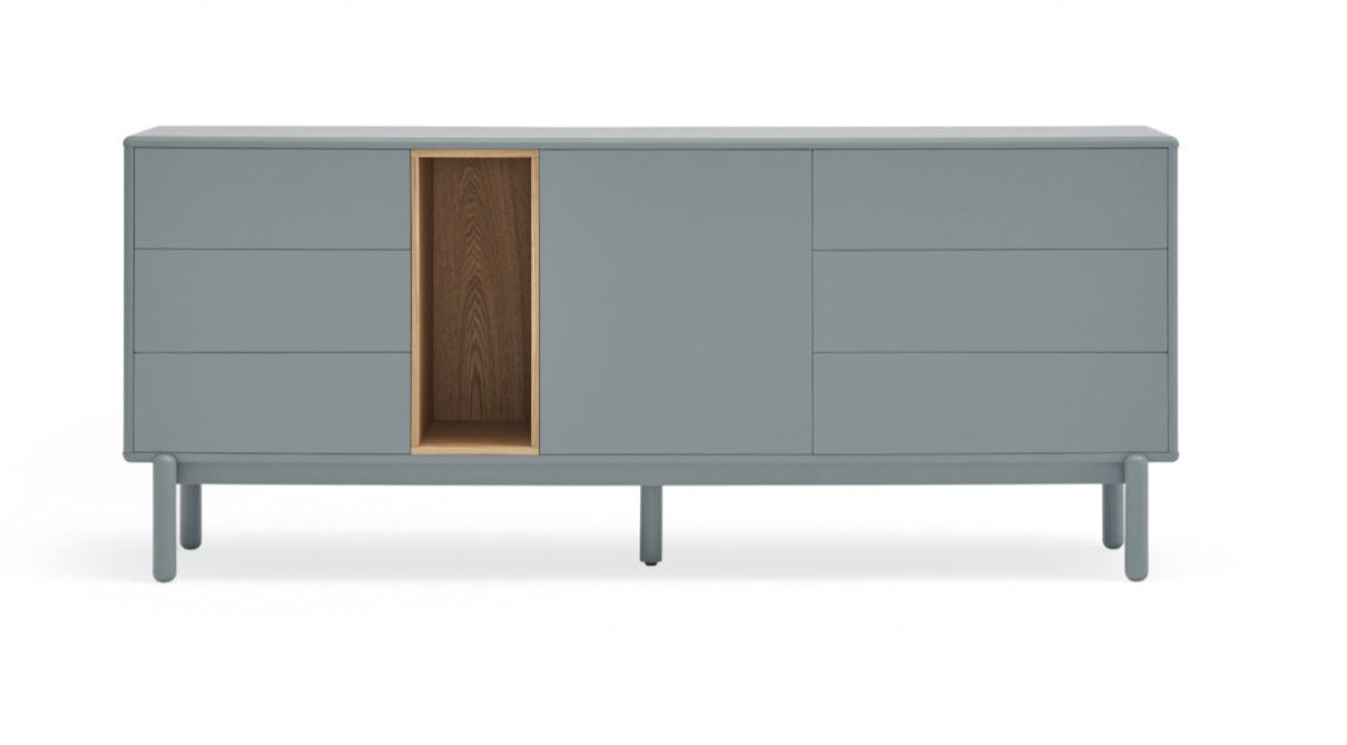 CORVO wide chest of drawers grey