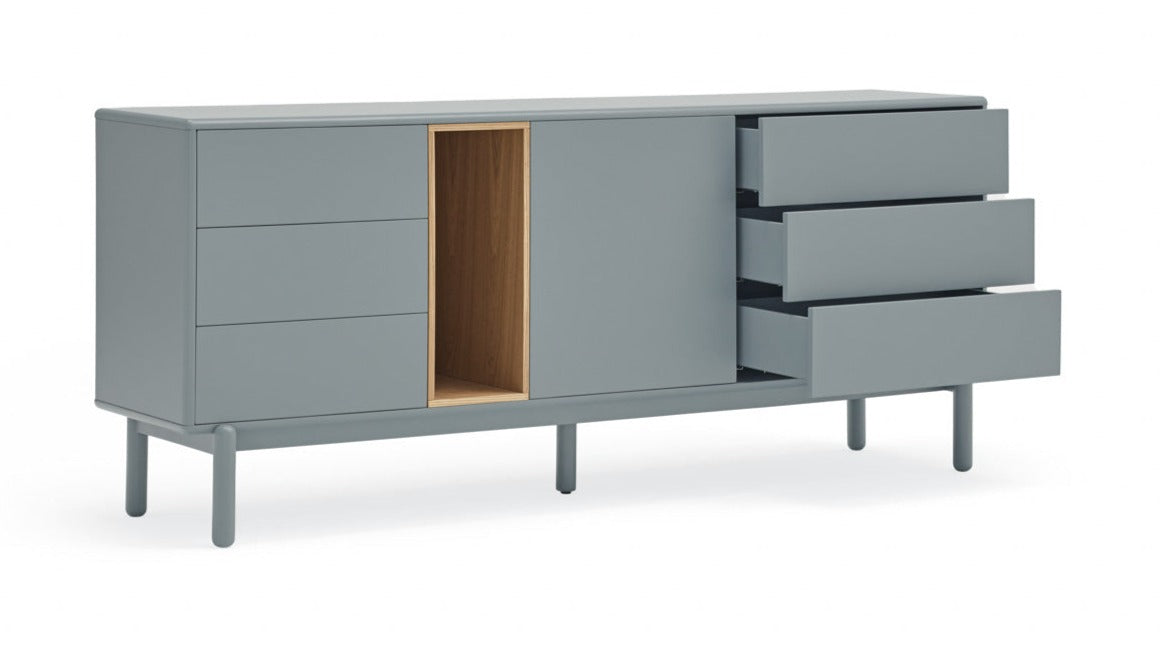 CORVO wide chest of drawers grey