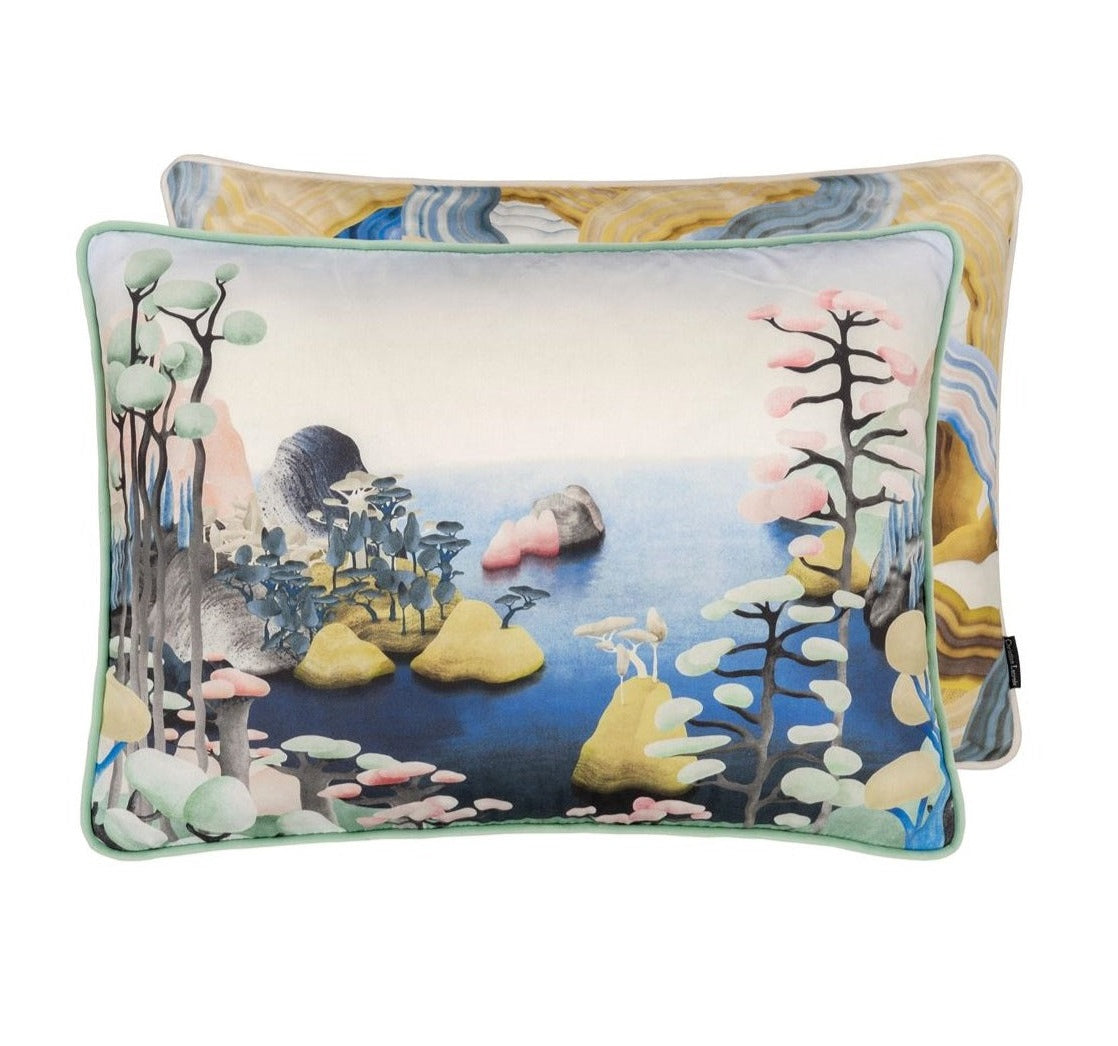 Double-sided pillow IT'S PARADISE AGATE cotton satin