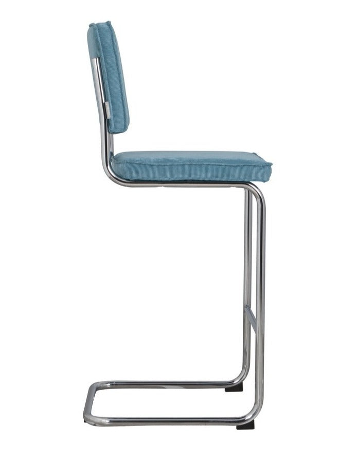 RIDGE RIB bar stool blue, Zuiver, Eye on Design