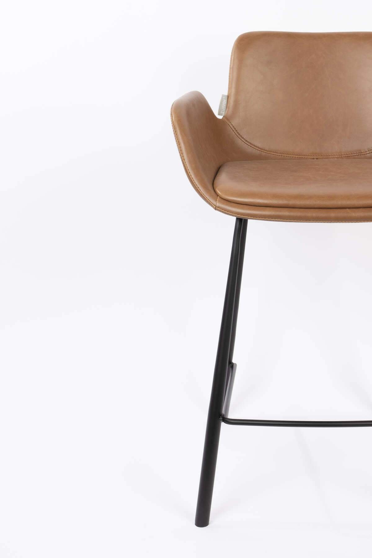 Bar chair BRIT eco leather brown
