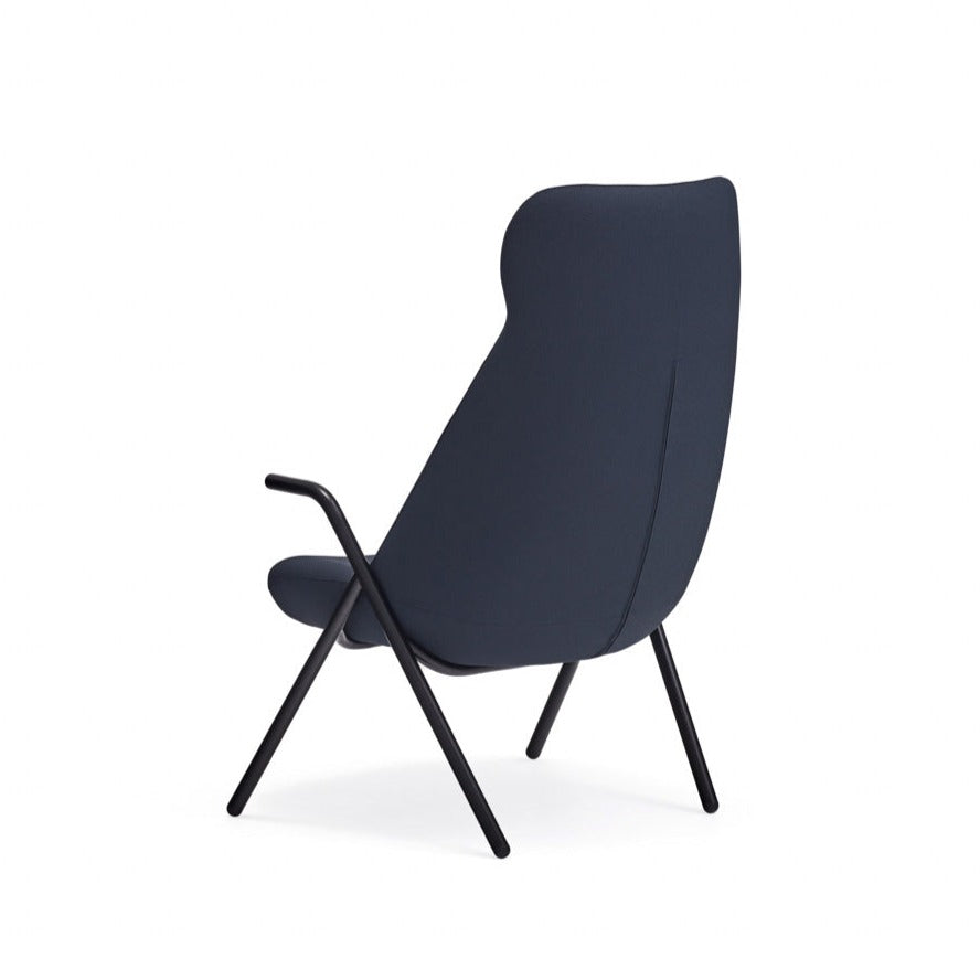 DINS-Sessel mit hoher Rückenlehne, dunkelblau