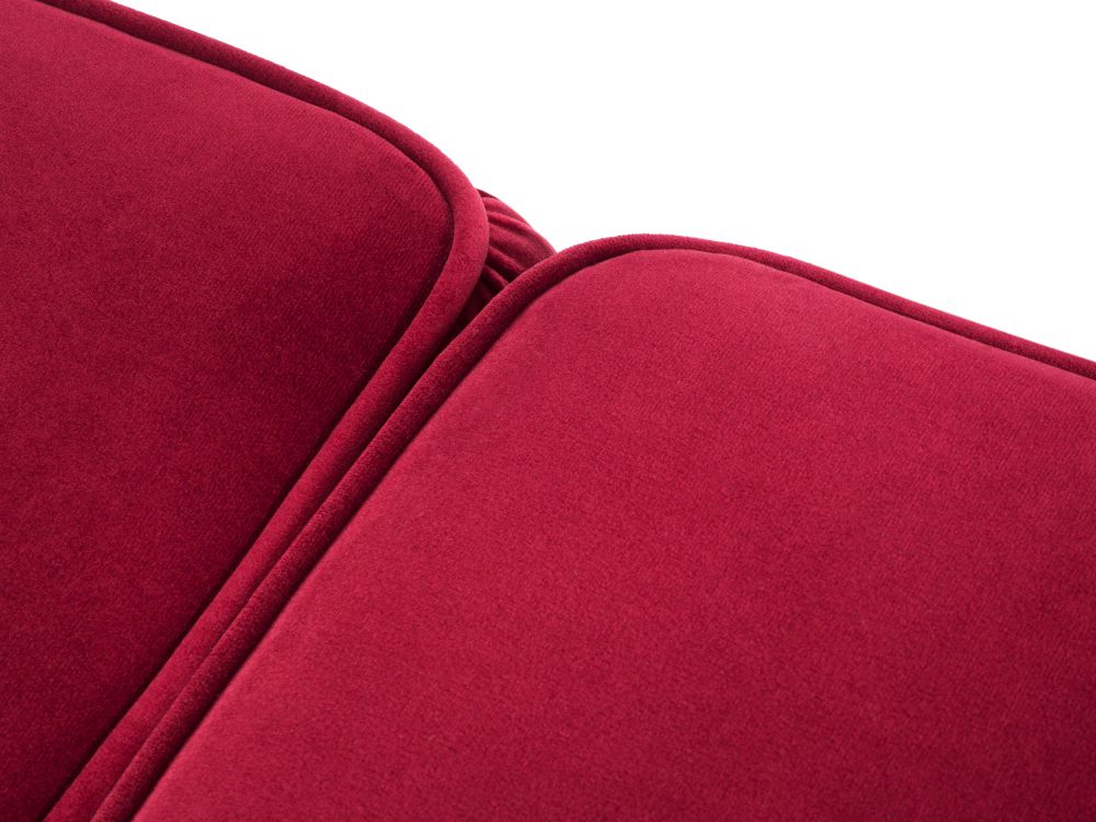 Velvet 3-seater sofa DAUPHINE red