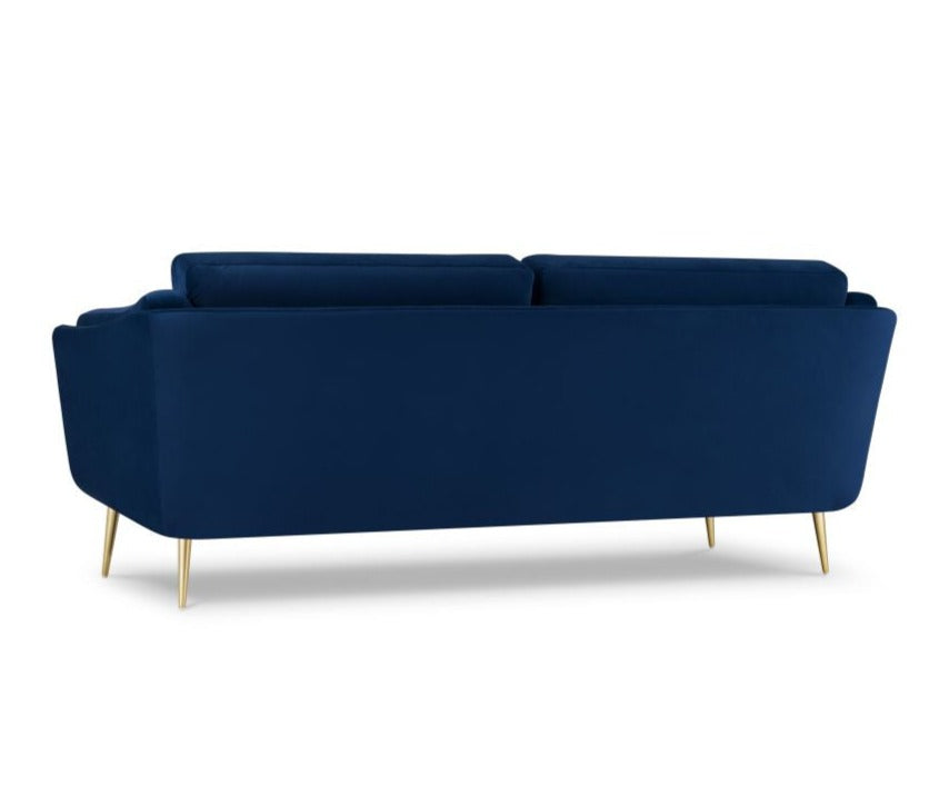 3-Sitzer-Sofa aus Samt DAUPHINE in Marineblau