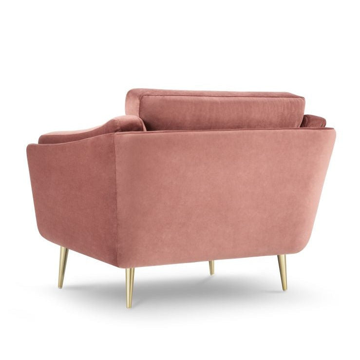 Velvet armchair DAUPHINE pink