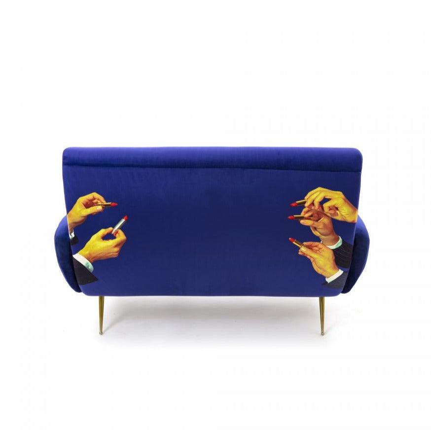 2-seater sofa LIPSTICKS blue - Eye on Design