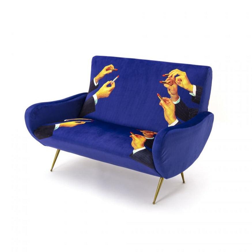 2-seater sofa LIPSTICKS blue - Eye on Design