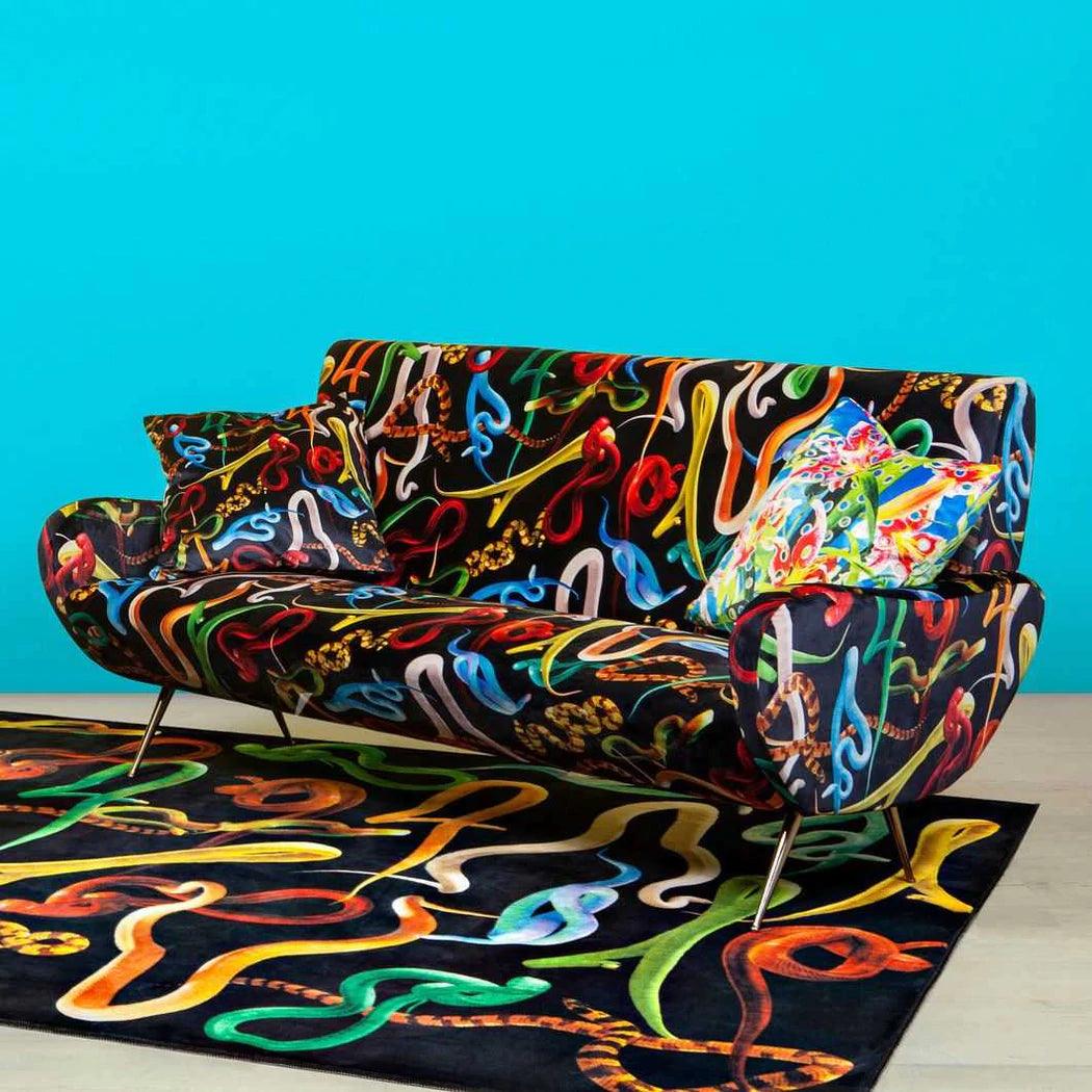 2-seater sofa SNAKES black - Eye on Design