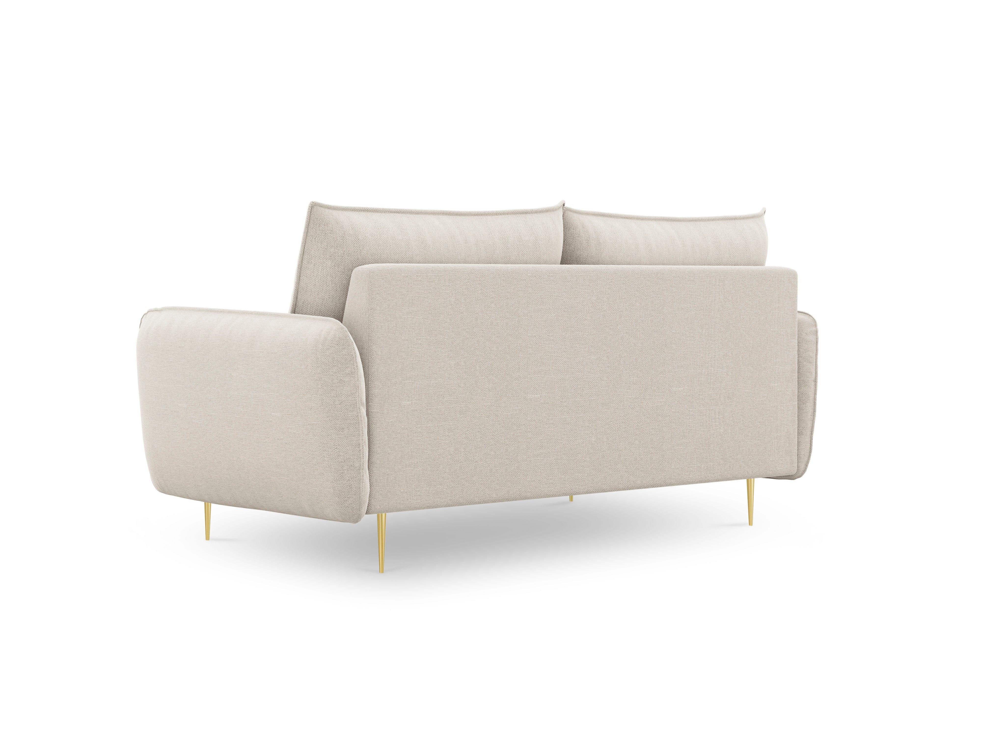 2-seater sofa VIENNA sand with gold base - Eye on Design