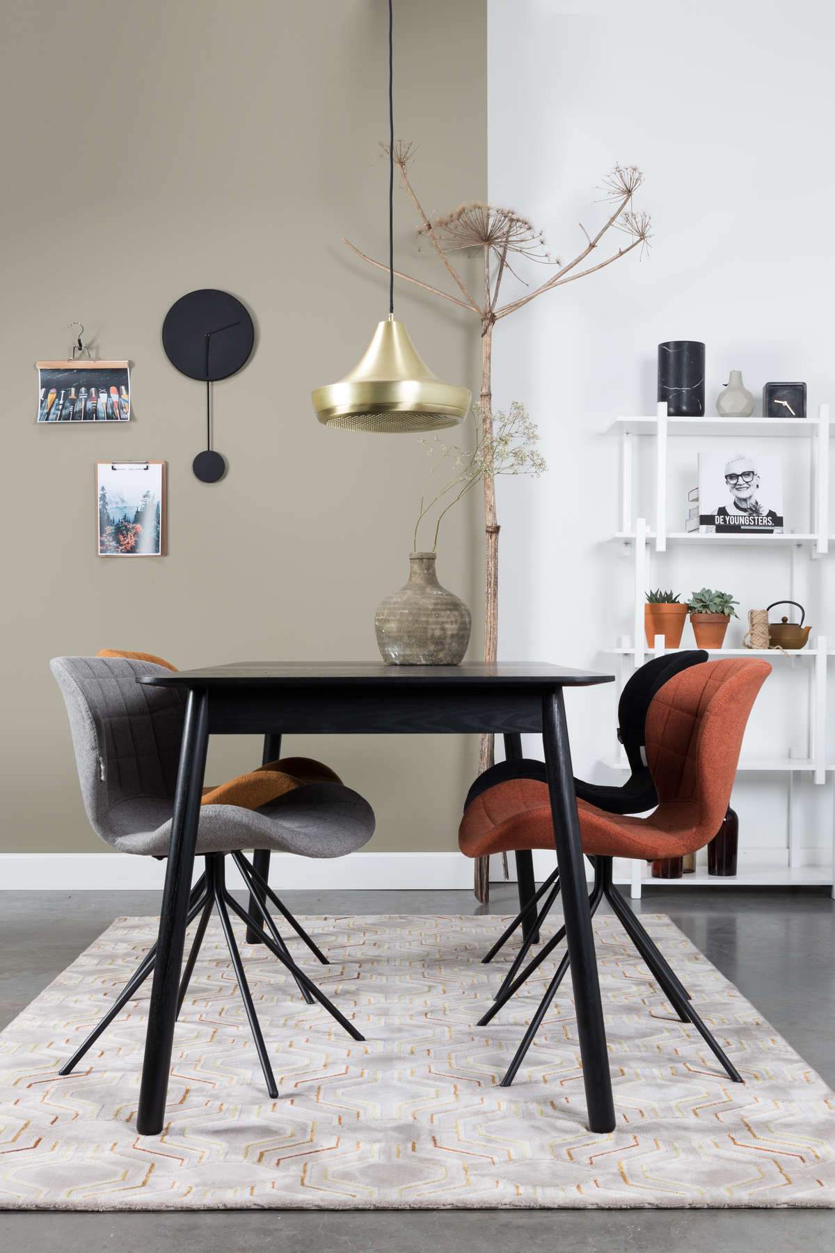 GLIMPS table 120/162 x 80 black, Zuiver, Eye on Design