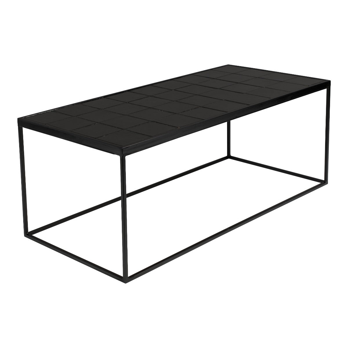 The Glazed table is an elegant form of furniture that adds style, grace and transparency. Lack of filling under the countertop does not overwhelm the room, while creating the impression of fullness. High -quality metal frame painted with a powder method with a top composed of tiles, it works great in a modern living room, especially in the holiday zone. He will perfectly complement the Scandinavian bedroom as a bedside table.