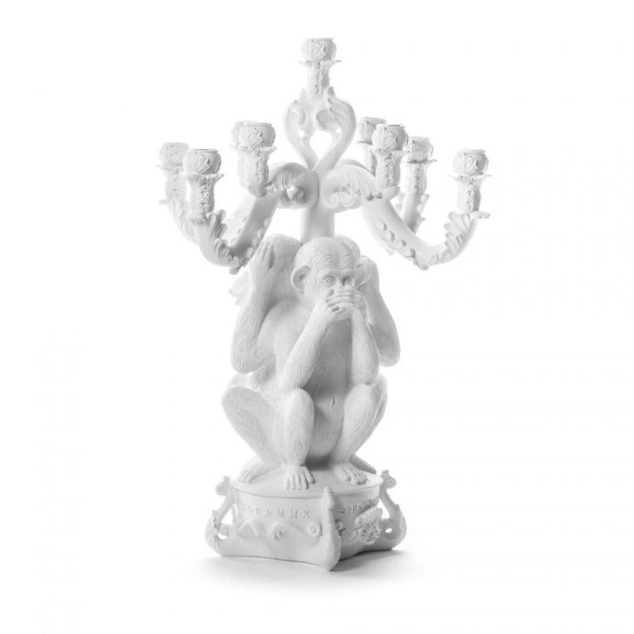 3 MONKEYS candle holder white - Eye on Design