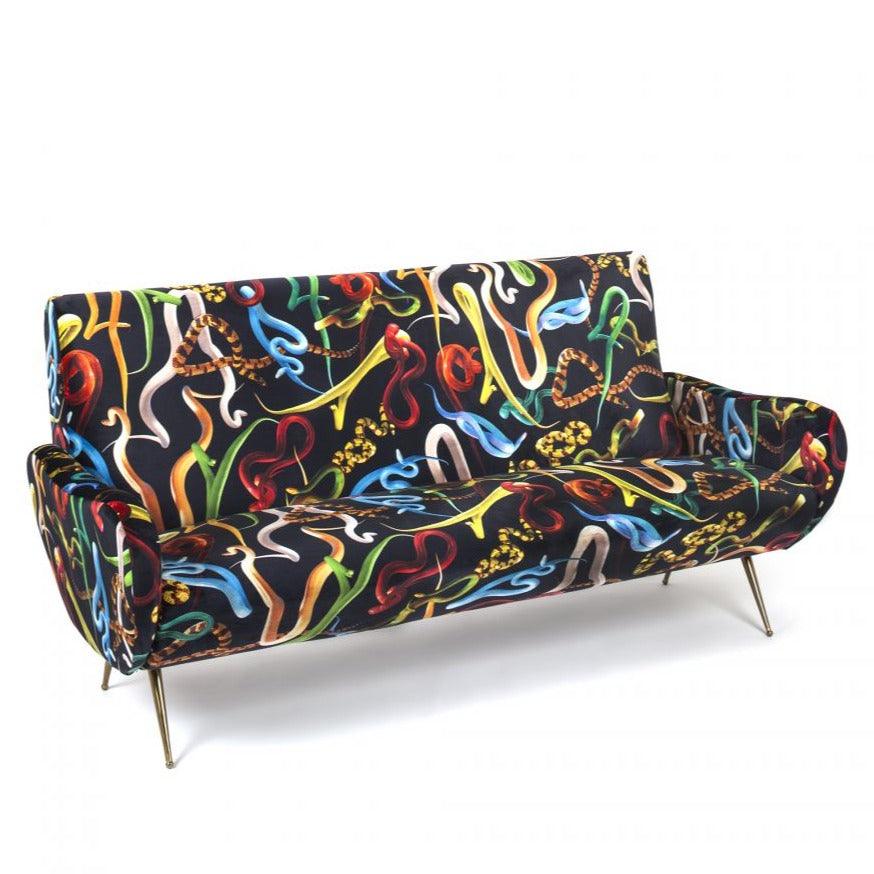 3-seater sofa SNAKES black - Eye on Design