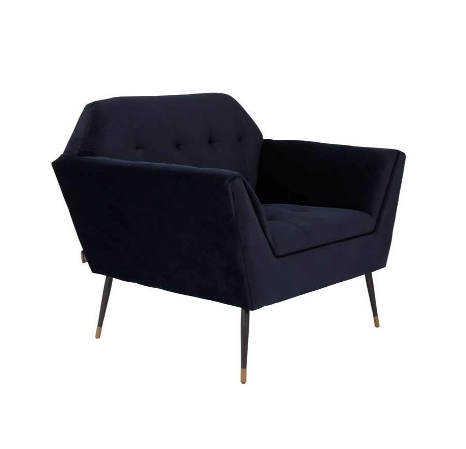 KATE lounge armchair navy blue