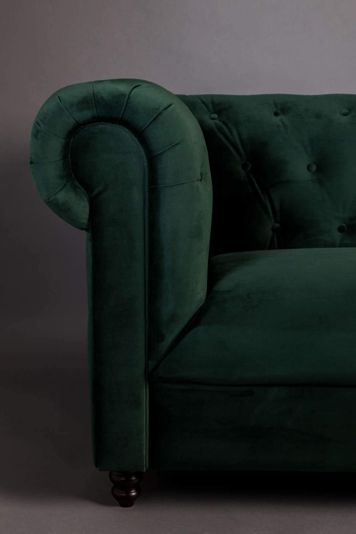 CHESTER VELVET Sofa dunkelgrün