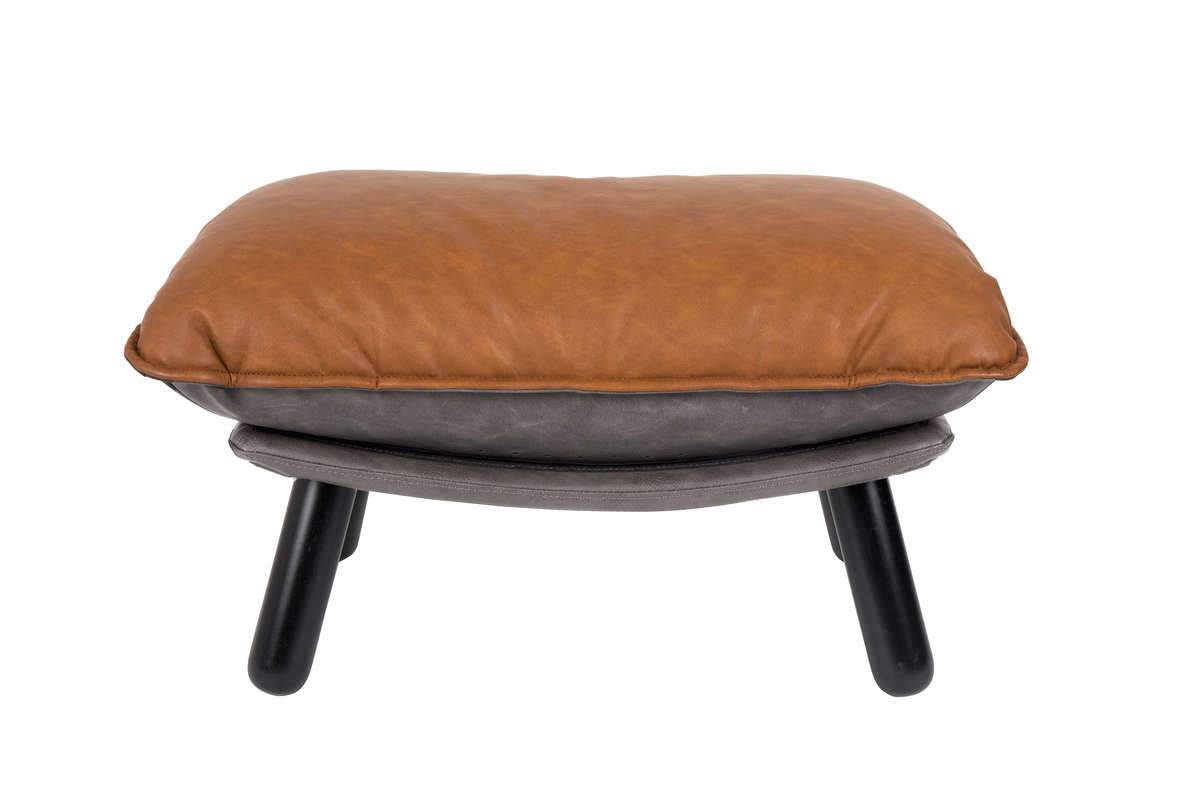 Footstool LAZY SACK brown eco leather, Zuiver, Eye on Design