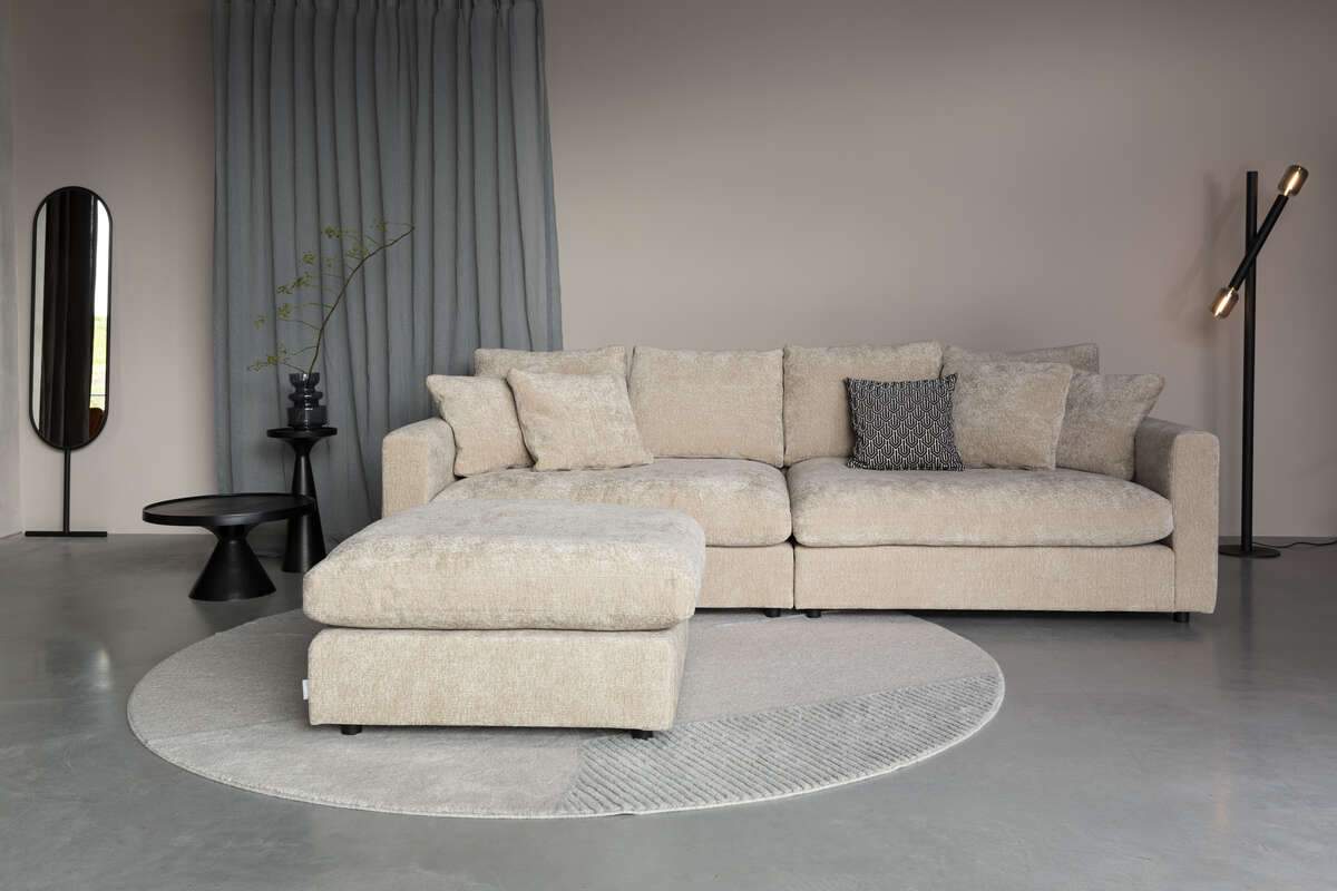 SENSE footstool beige, Zuiver, Eye on Design