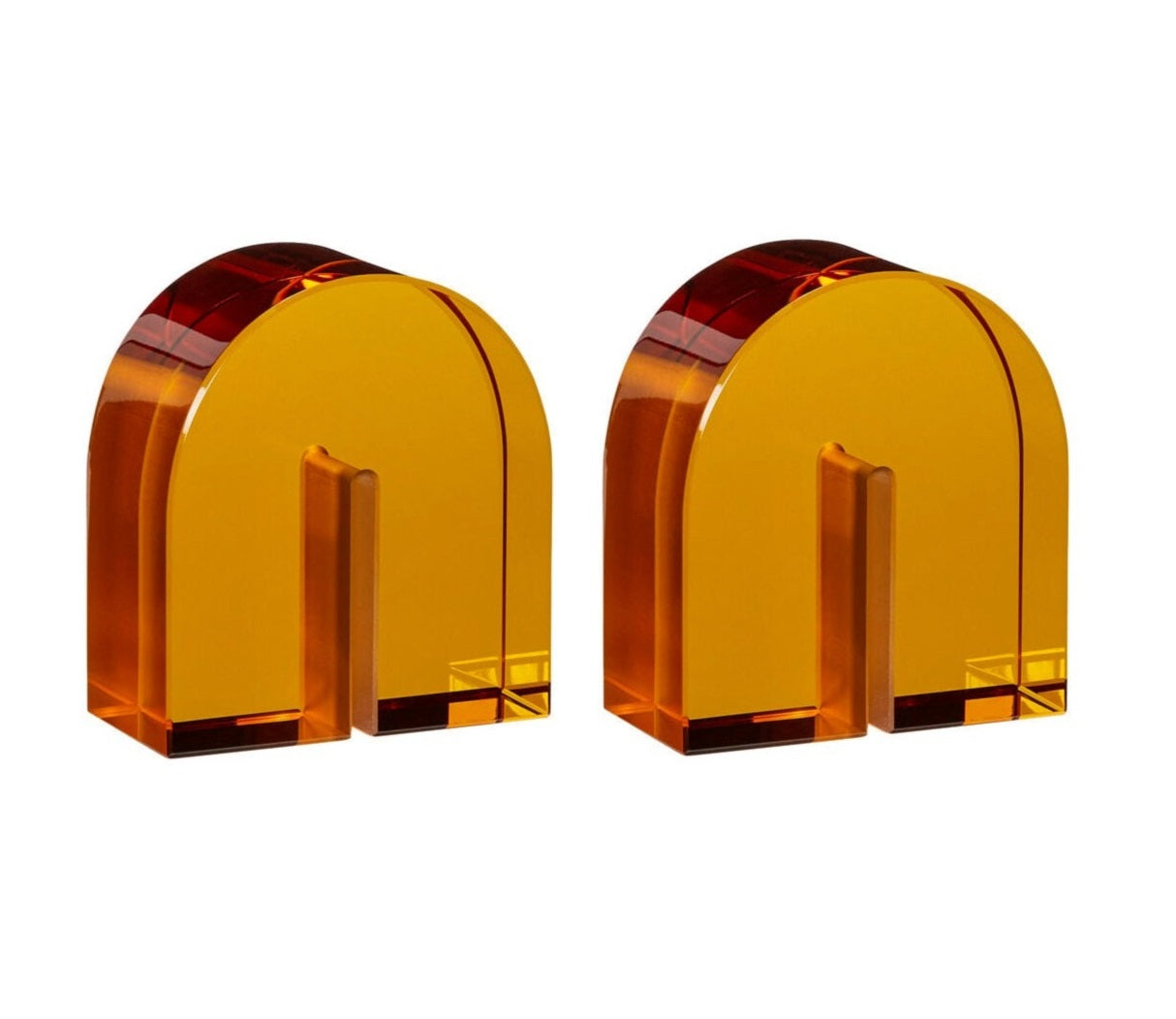 Set of book supports ARCH amber