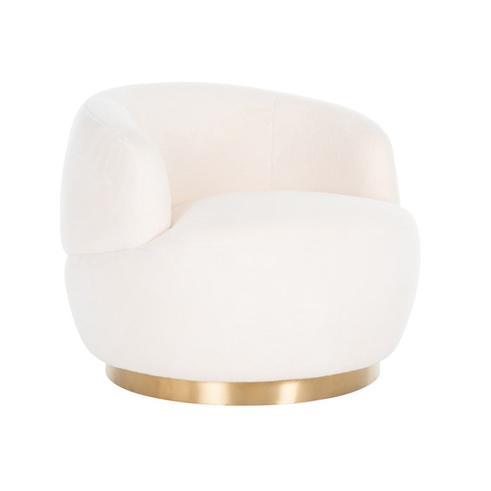 SASSARI swivel armchair light beige