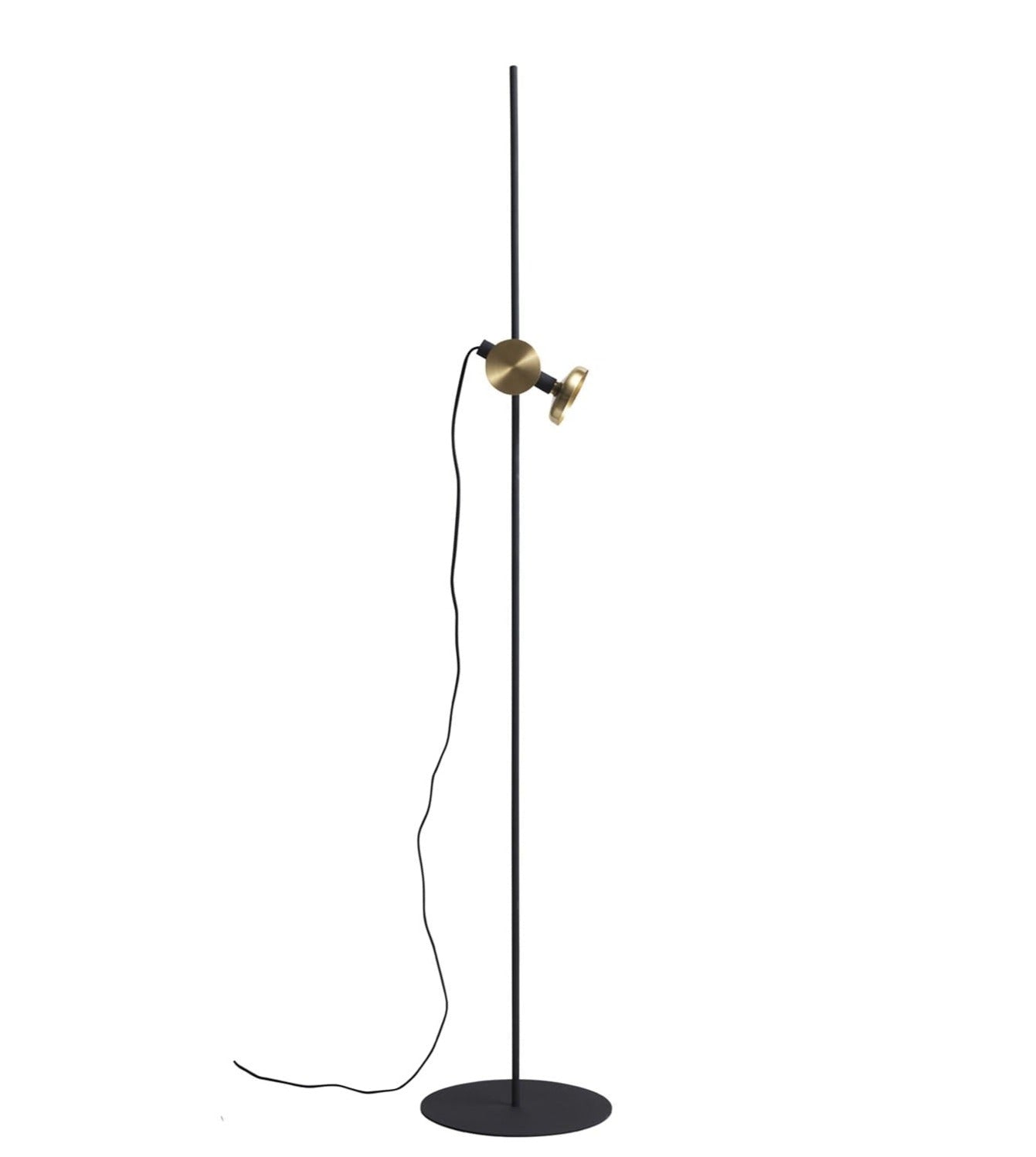 BLEND floor lamp black with brass finish