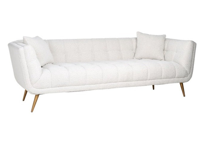 HUXLEY Sofa aus weißem Bouclé