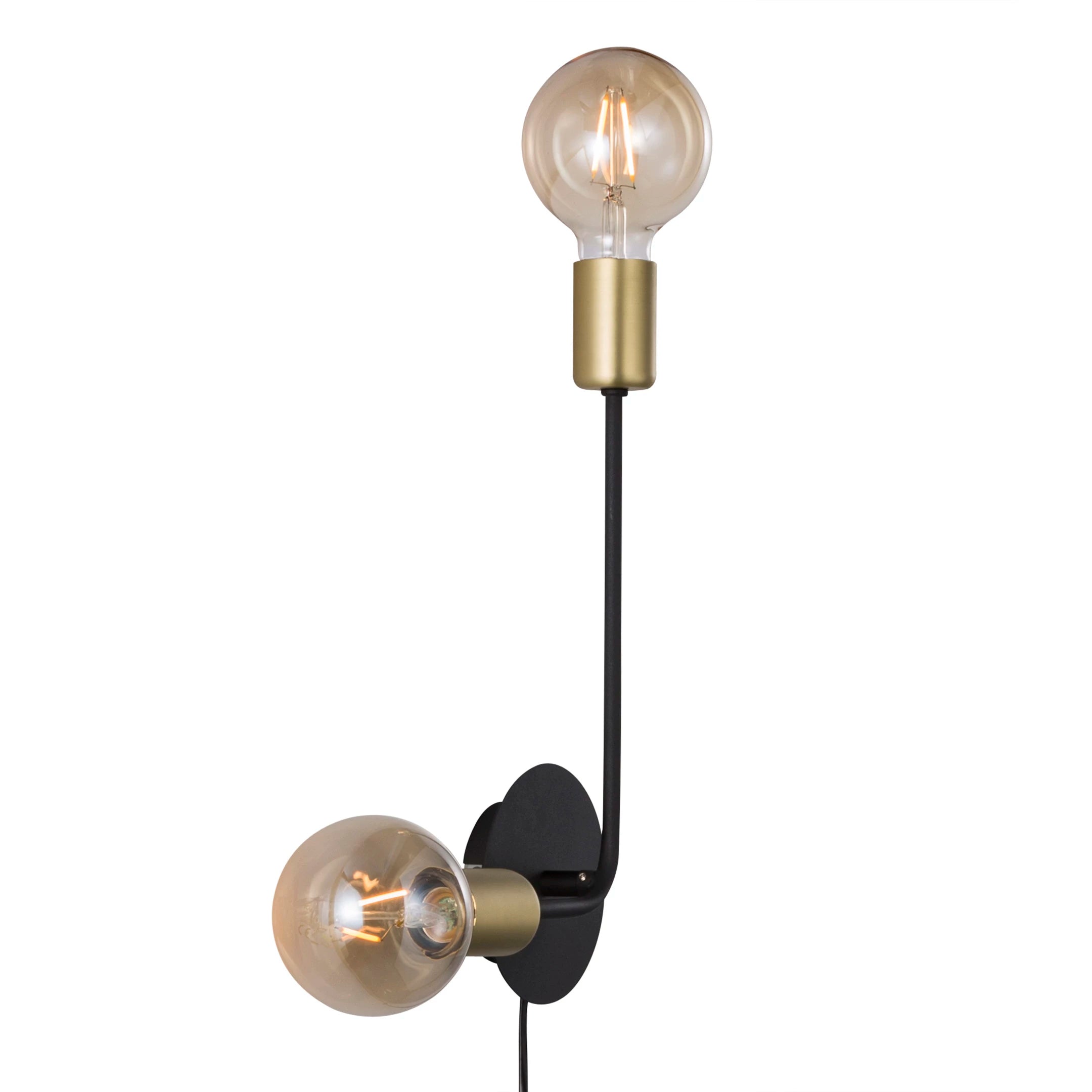 Wall lamp JOSEFINE black with gold details