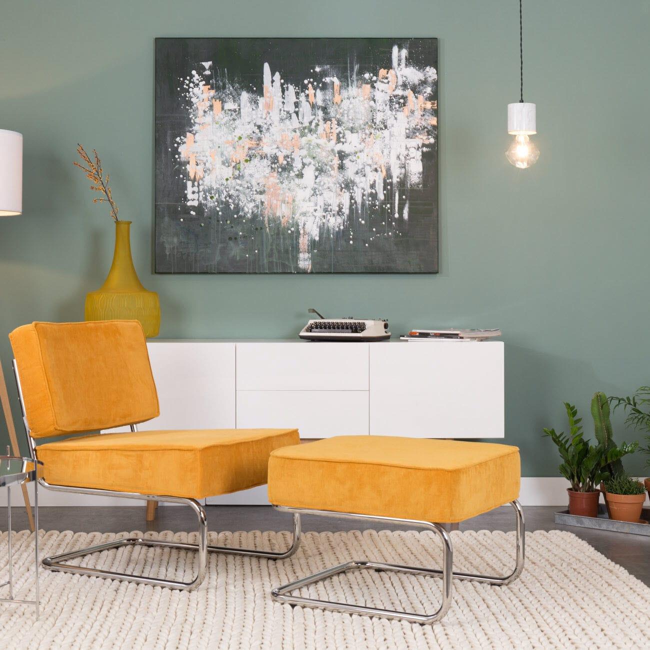 RIDGE RIB stool yellow