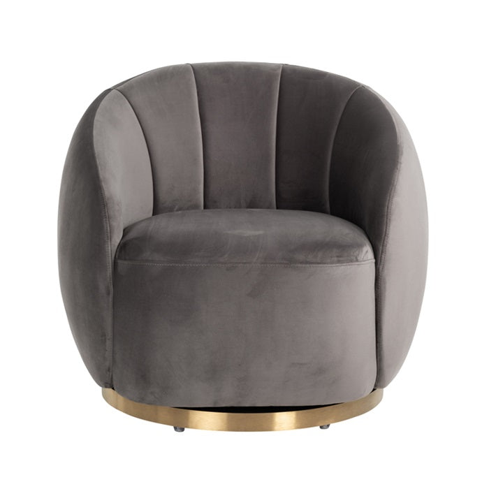 MONZA swivel armchair grey