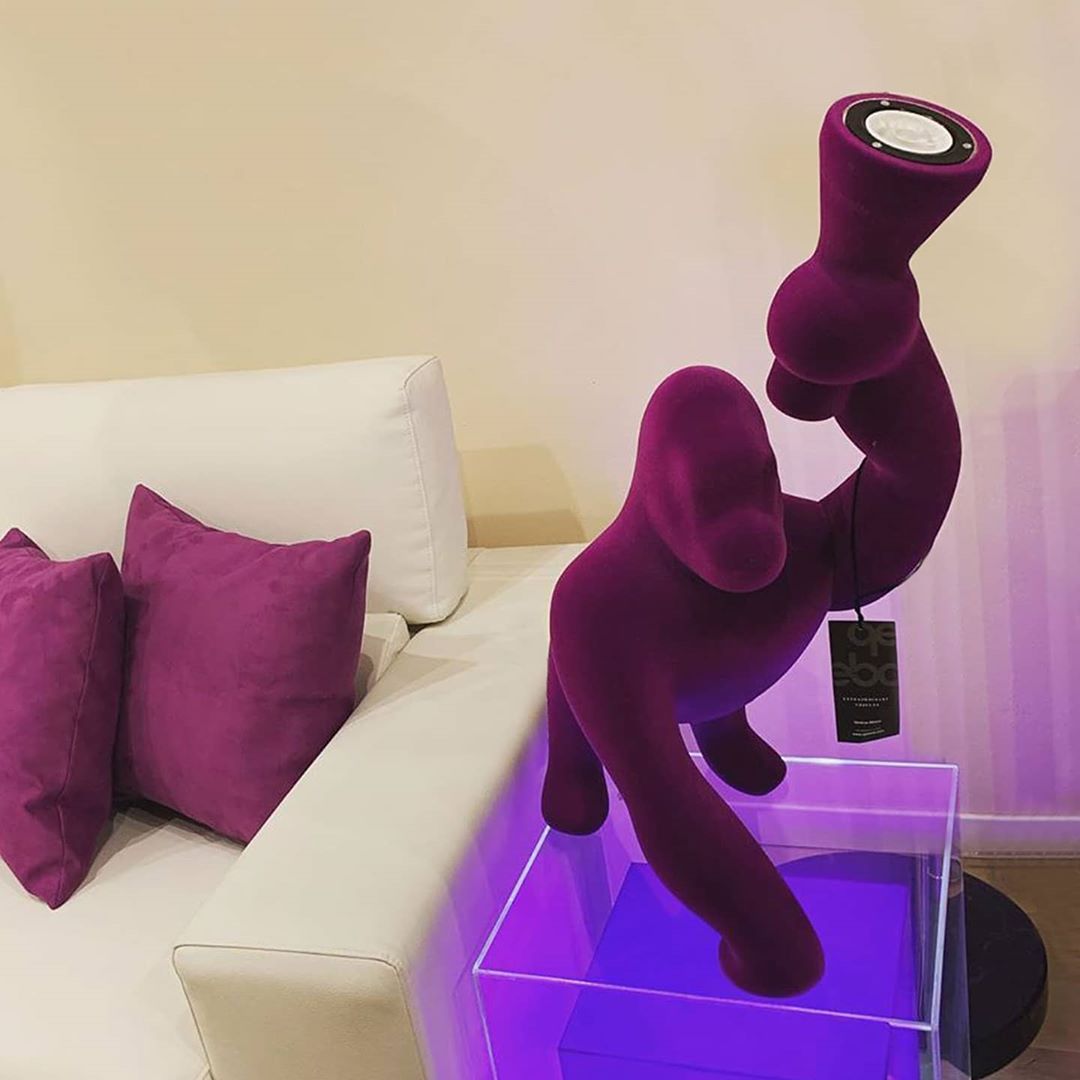 KONG VELVET purple table lamp