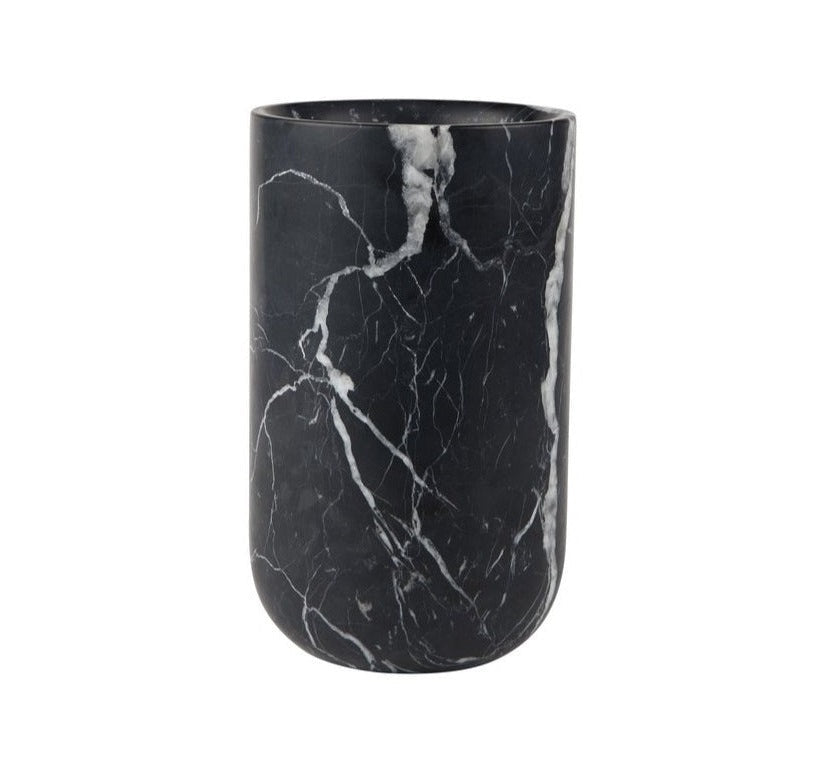 FAJEN Vase aus schwarzem Marmor