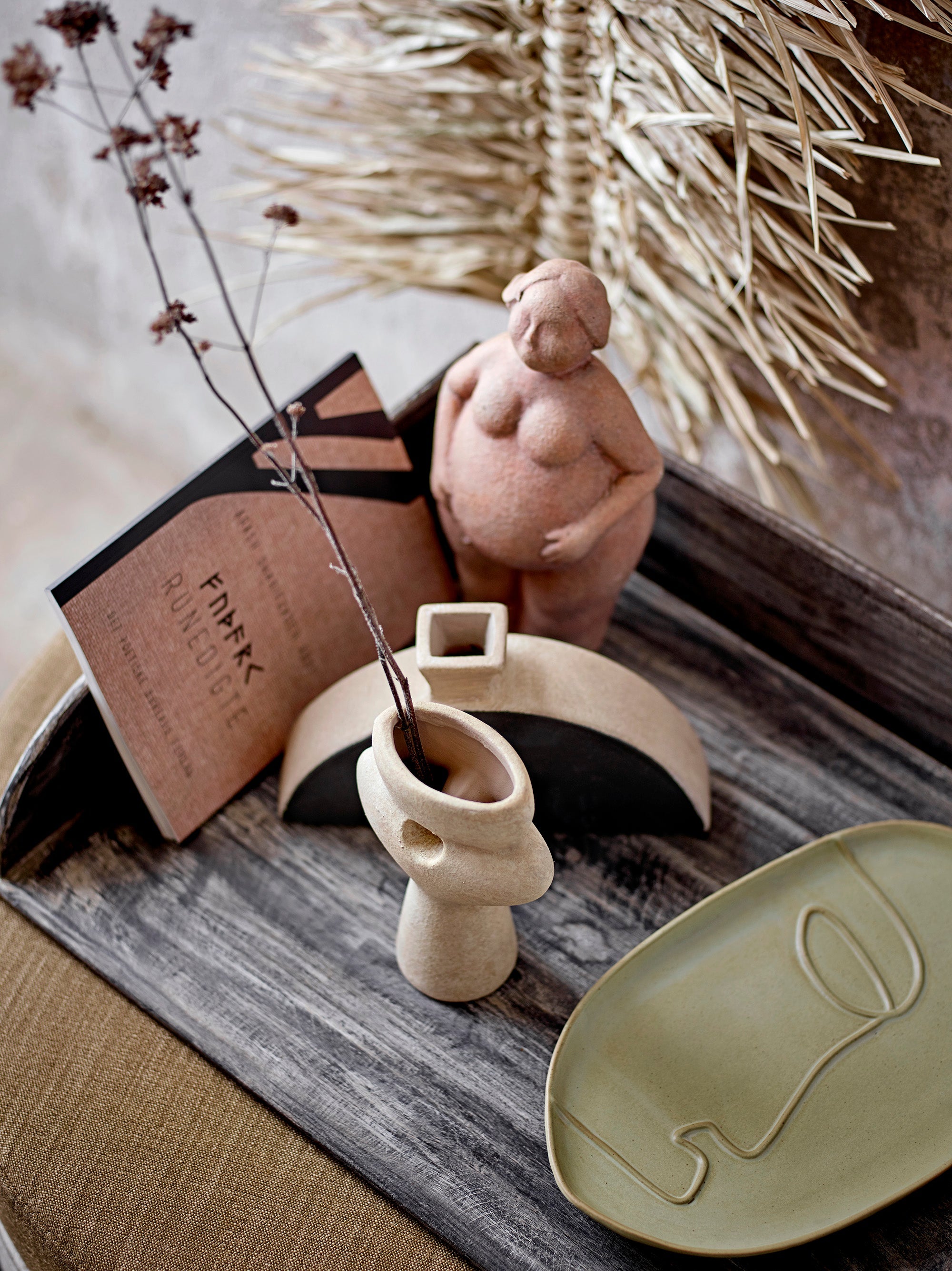 Decorative terracotta figurine, Bloomingville, Eye on Design