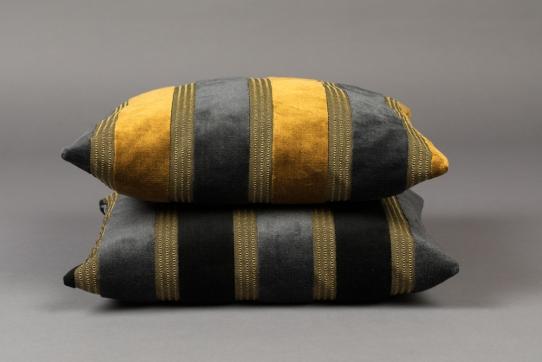 SCOTT cushion yellow/grey, Dutchbone, Eye on Design