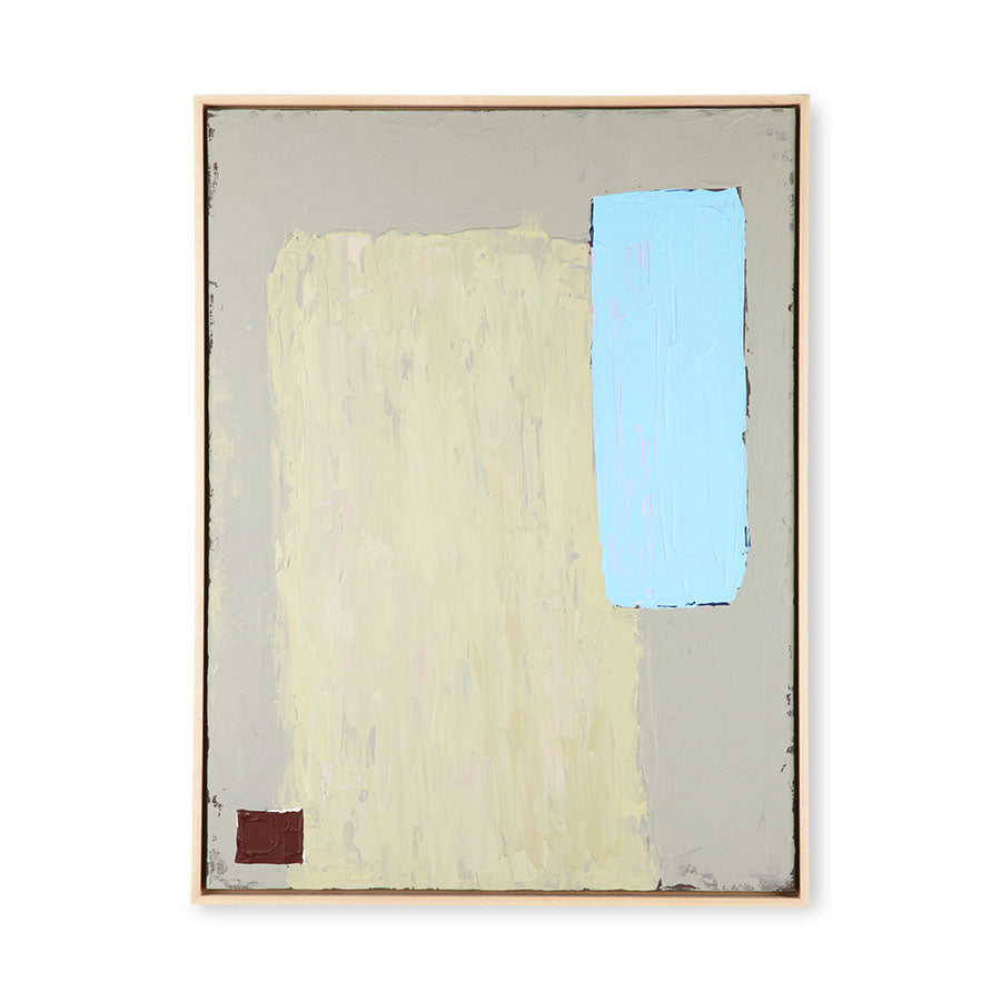 In creating a cozy interior, many factors matter. One of the most important is the choice of appropriate accessories, not only those that can be placed, but also walls. Pistachio/Blue is an abstraction framed in a wooden frame that will enliven any room.