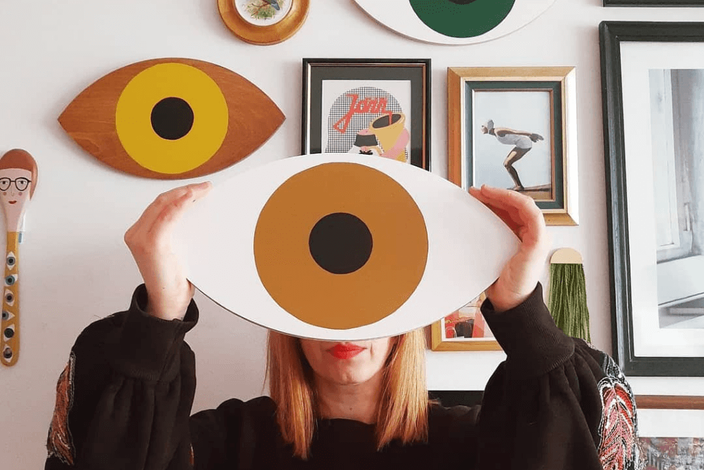 FLAMINGO 3D eye wall decoration with lid, Na_ha_ku, Eye on Design