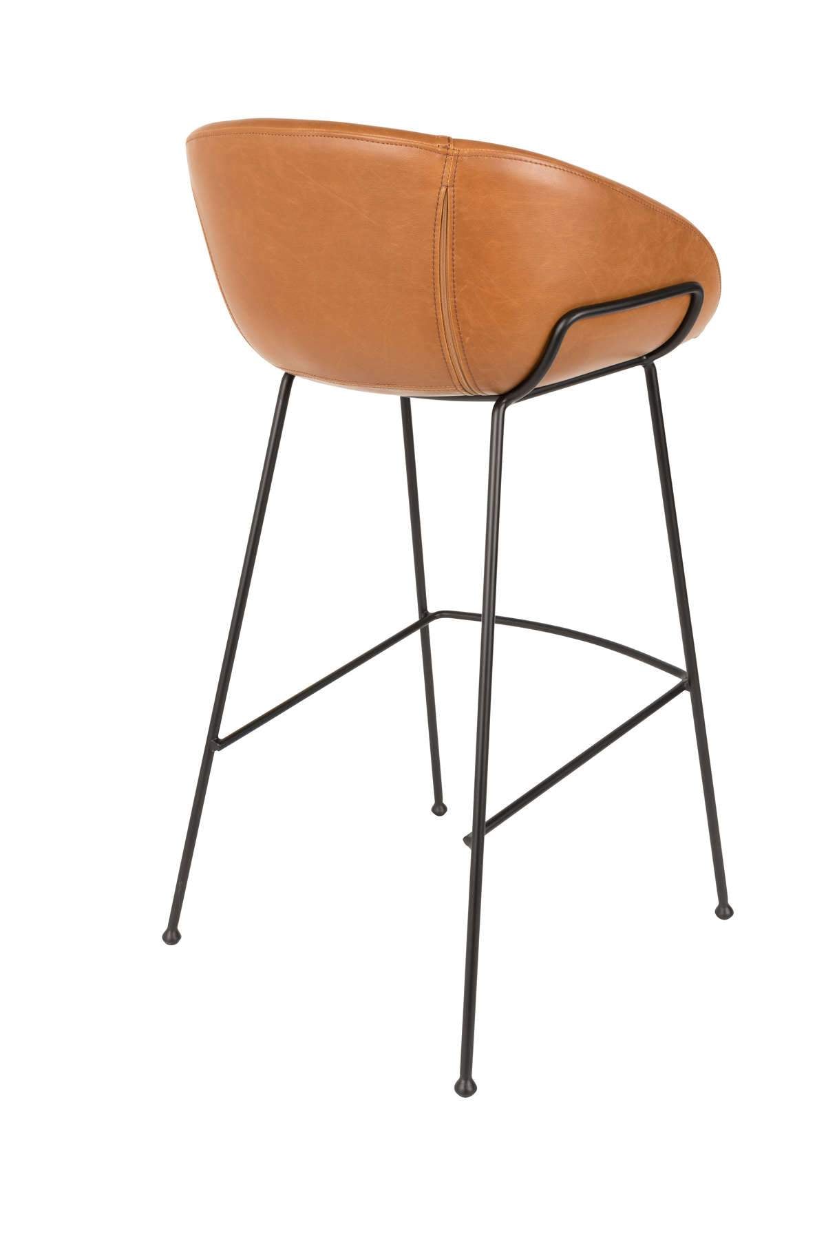 Bar stool FESTON eco leather brown