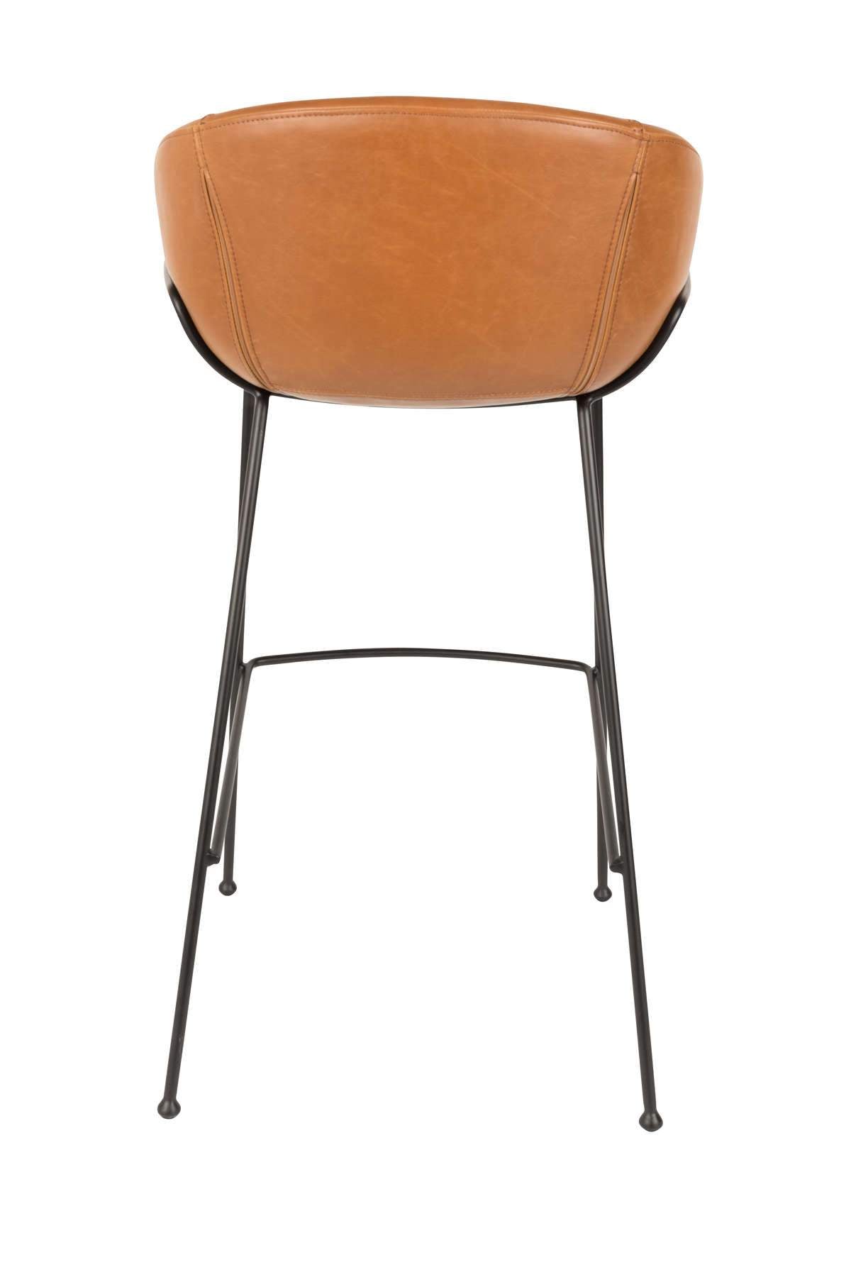 Bar stool FESTON eco leather brown