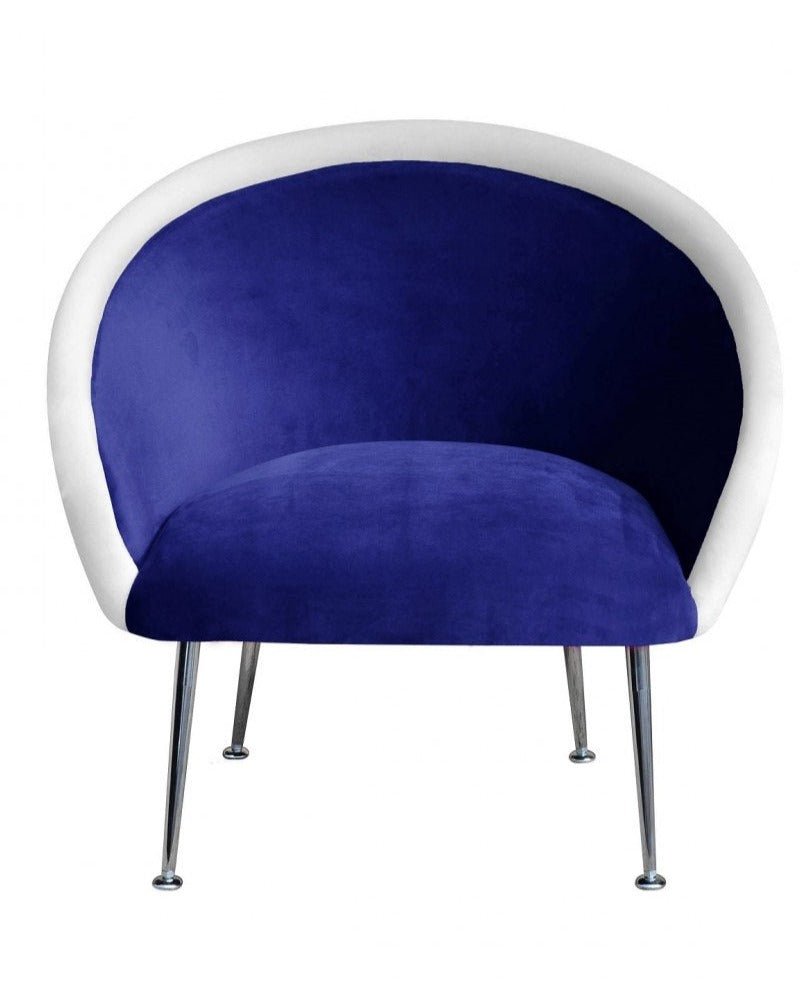 PLUM 3 armchair blue with white roller, Happy Barok, Eye on Design