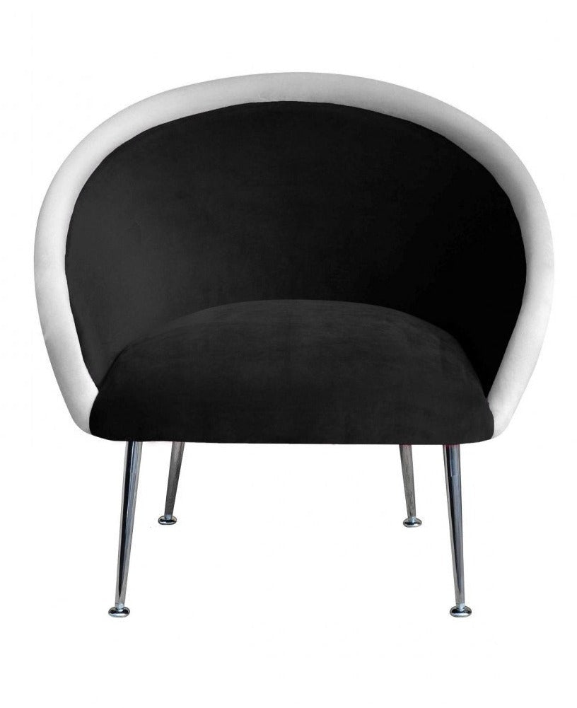 PLUM 3 armchair black with white roller, Happy Barok, Eye on Design