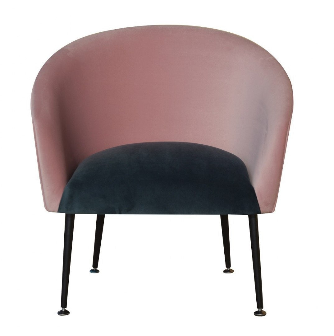 PLUM 2 armchair navy blue with pink backrest