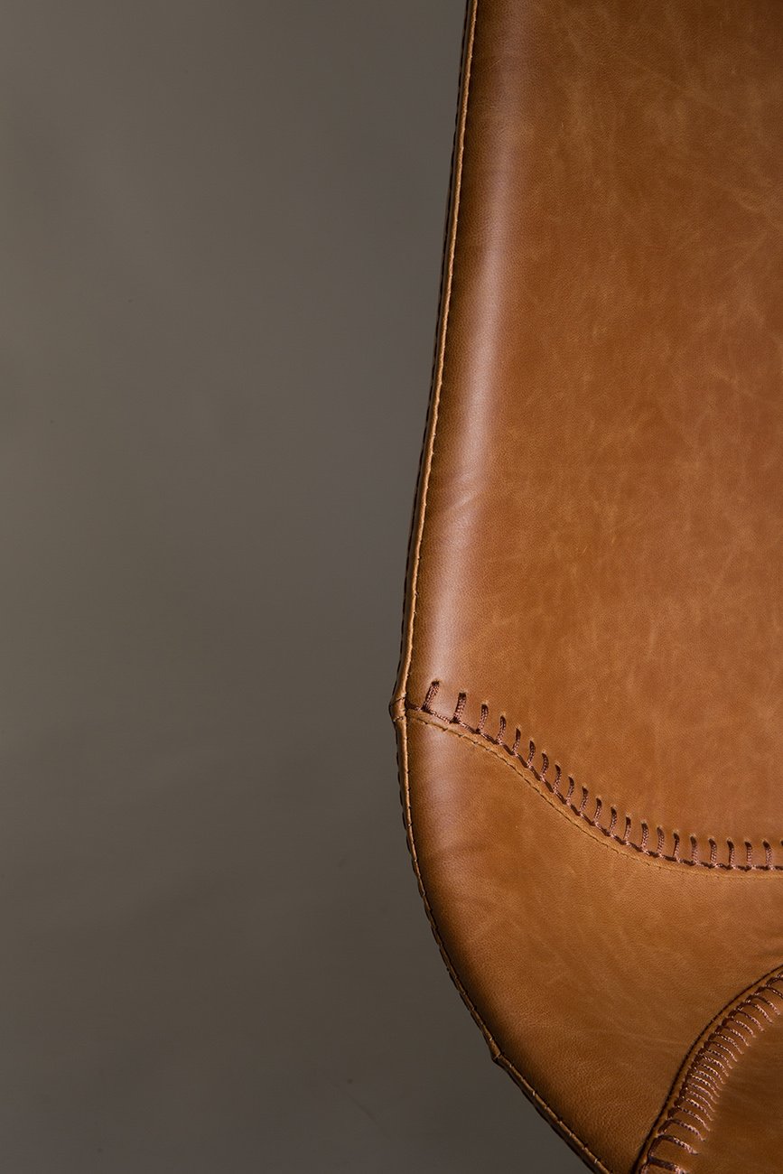 Bar stool FRANKY eco leather brown, Dutchbone, Eye on Design